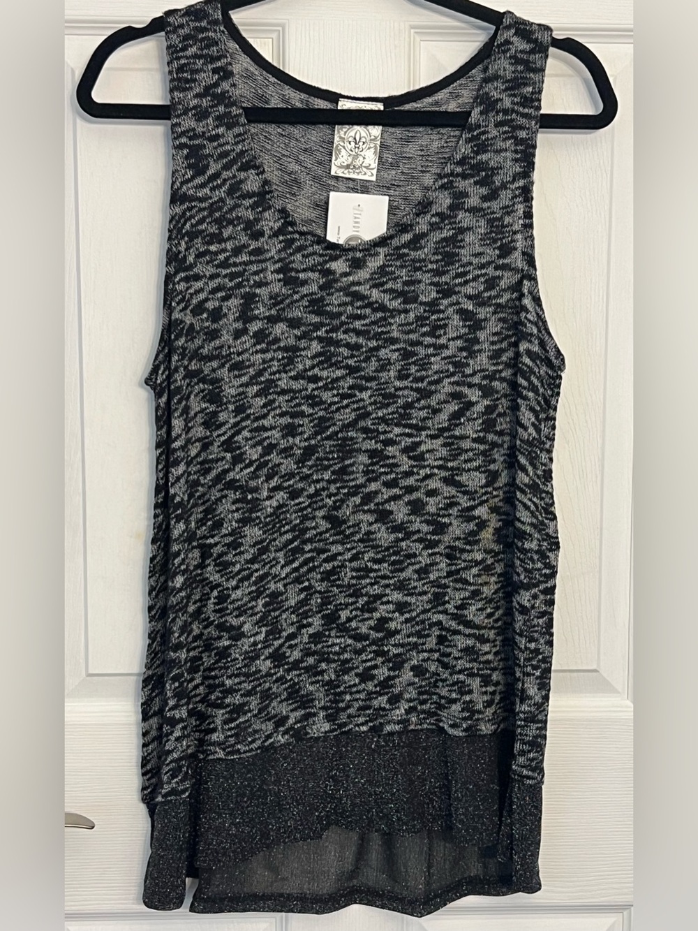 Vocal Black/Charcoal Heathered Sleeveless Tank